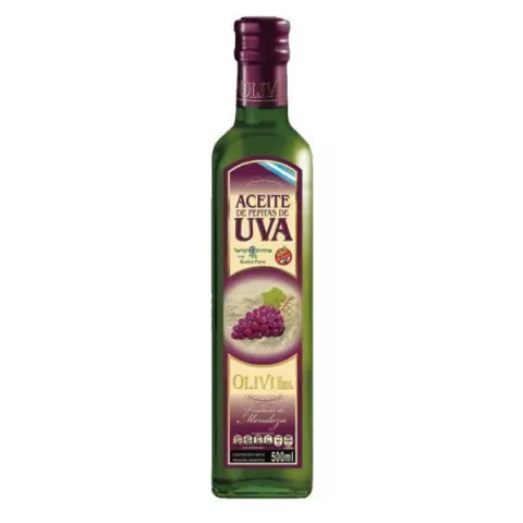 Aceite Pepitas De Uva X500ml Botella De Vidrio