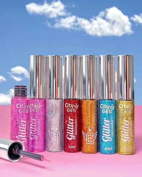 Delineador Glitter Colorido City Girls