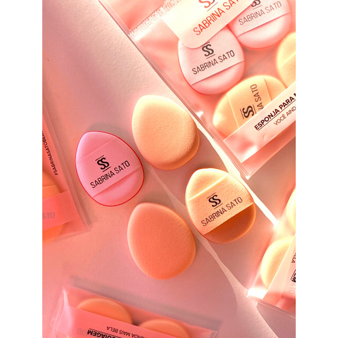 Kit 4 mini esponjas de dedo para maquiagem