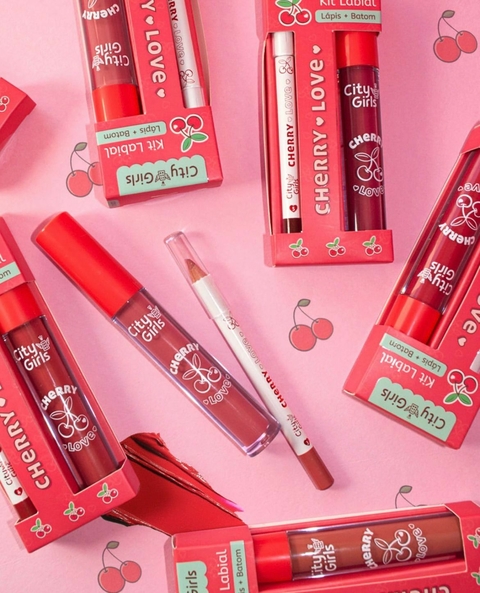 Kit Labial Lápis e Batom City Girls
