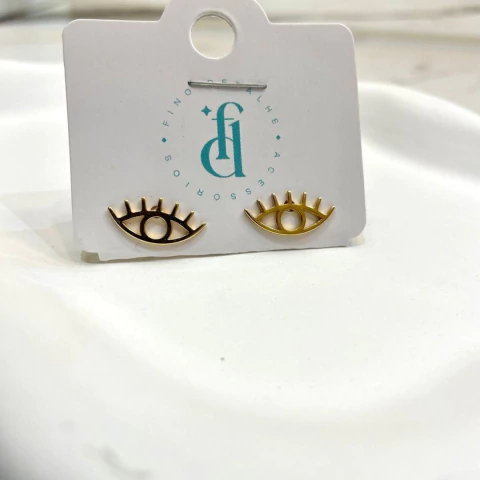 Brinco Olho Grego Dourado