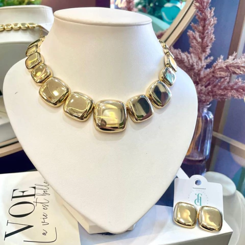 Conjunto Quadrados Dourados