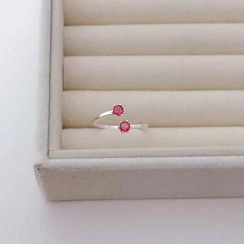 Anel Ponto De Luz Vermelho