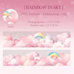Imagen de Washi PET - Clouds Rainbow Series