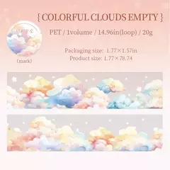 Washi PET - Clouds Rainbow Series - comprar online
