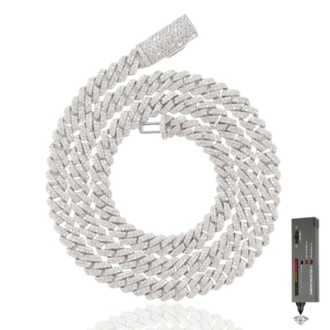 CADENA CUBANA 8MM (MOISSANITA VVS1) - comprar en línea