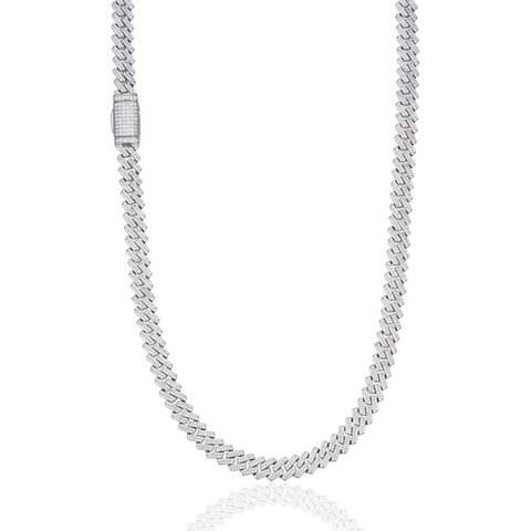 CADENA CUBANA 8MM (PLATA)