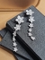 Brinco longo flores em zircônias cravejadas - Santa Clara Semijoias - Elegância e sofisticação em cada detalhe