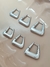 Trio de argolas lisas triangulares - comprar online