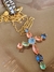 Colar crucifixo com pedras cravejadas - comprar online