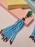 Brinco franja com pedras naturais e cristais búlgaros - Santa Clara Semijoias - Elegância e sofisticação em cada detalhe
