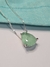 Colar gota em esmeralda colombiana fusion PRATA 925 -