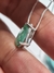 Colar gota em esmeralda colombiana fusion PRATA 925 - - Santa Clara Semijoias - Elegância e sofisticação em cada detalhe