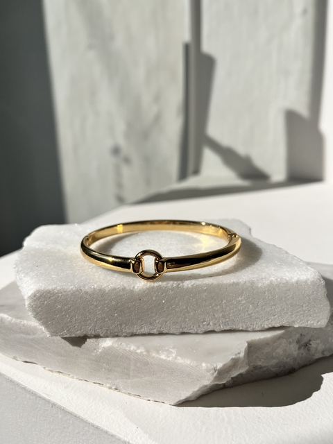 Bracelete Linear Liso Elo Dourado