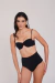 Calcinha Hot Pants Black Texturizada - Sollar Swim