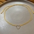 Choker Coração Vazado Amarelo | Maria Sublime - comprar online