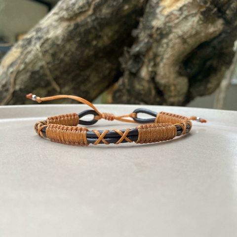 Pulseira Masculina Maria Sublime Viking Caramelo