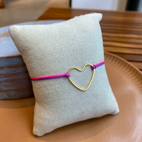 Pulseira Coração Vazado Tie-Dye | Maria Sublime