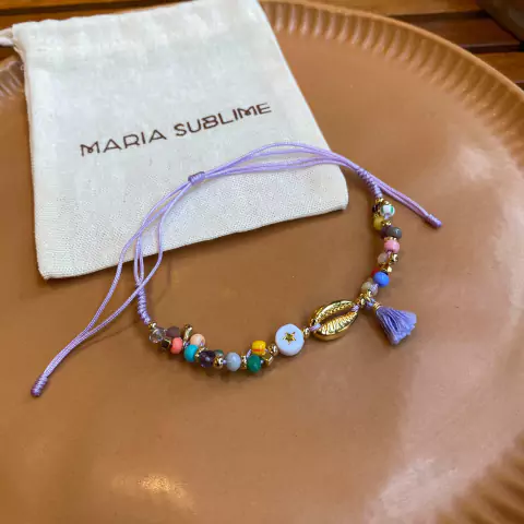 Tornozeleira Loli Buzios Lilás | Maria Sublime