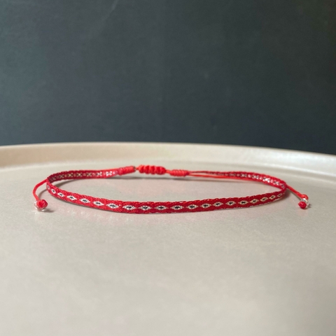 Tornozeleira Tear Vermelha | Maria Sublime