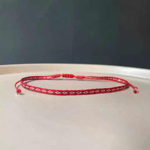 Tornozeleira Tear Vermelha | Maria Sublime