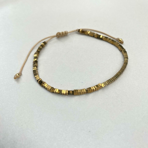 Pulseira Hera de Hematita Dourada | Maria Sublime
