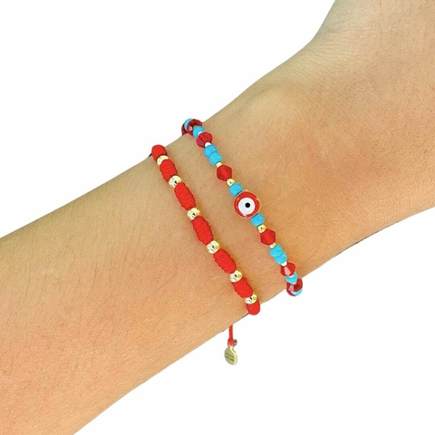 Conjunto Pulseiras Olho Grego e Pulseira Sete Nós | Maria Sublime - comprar online