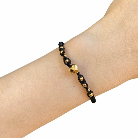 Pulseira Macra Loli Love Preta | Maria Sublime - comprar online