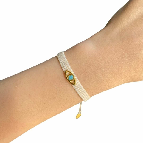 Pulseira Mishky Olho Off-White | Maria Sublime - comprar online