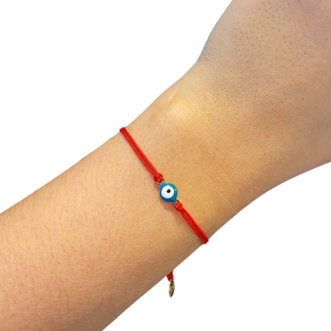 Pulseira Olho Grego Turquesa Vermelho | Maria Sublime - comprar online