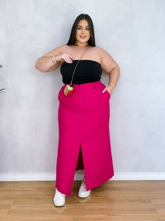 Saia Midi Maisa - Jacqueromodas Plus Size - As Melhores Peças no Plus Size