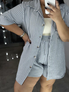 Conjunto listrado shorts Anne - loja online