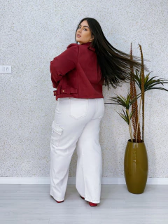 Imagem do Wide Leg cargo branca