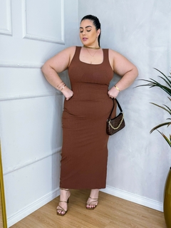 Vestido Canelado Carina - Jacqueromodas Plus Size - As Melhores Peças no Plus Size