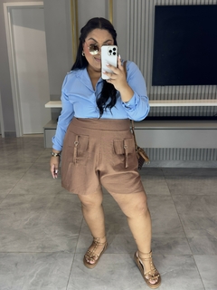 Shorts utilitário Ursula - Jacqueromodas Plus Size - As Melhores Peças no Plus Size