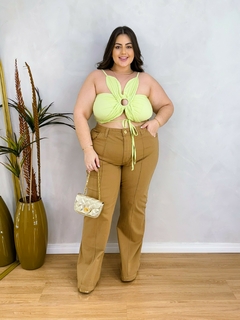 Wide leg Caramelo - Jacqueromodas Plus Size - As Melhores Peças no Plus Size