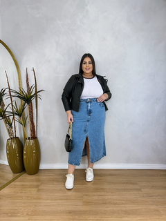 saia jeans plus size