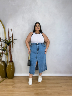 saia jeans plus size