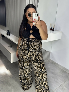 Pantalona Zebra - Jacqueromodas Plus Size - As Melhores Peças no Plus Size