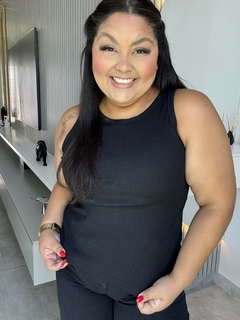 Regata canelada Carla - Jacqueromodas Plus Size - As Melhores Peças no Plus Size