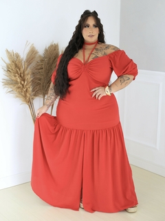 Vestido Longo Lorena - Jacqueromodas Plus Size - As Melhores Peças no Plus Size