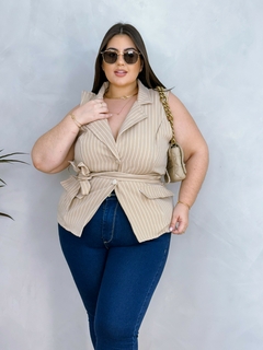Colete risca de giz Gisele - comprar online