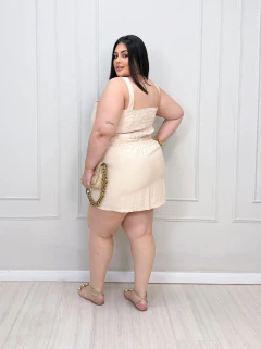 Conjunto Shorts saia metal Maria - Jacqueromodas Plus Size - As Melhores Peças no Plus Size