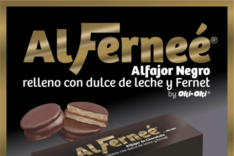 Alfajores Alferneé rellenos con dulce de leche y Fernet