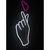 Coração Coreano Dorama Neon Painel Acrílico 50x23cm - LuminaLed