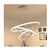 Pendente Lustre Branco Neon Saturno 3 anéis Branco Quente 3000K 59W - loja online