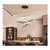 Imagem do Pendente Lustre Preto Neon Saturno 3 Anéis Branco Quente 3000K 59W