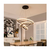 Pendente Lustre Preto Neon Saturno 3 Anéis Branco Quente 3000K 59W - loja online