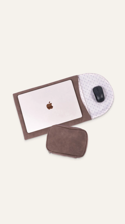 Neceser Tech + Funda Pad 15" chocolate - comprar online