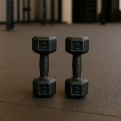 PAR MANCUERNA HEXAGONAL FUNDICION 2 KG - 100% MACIZA - comprar online